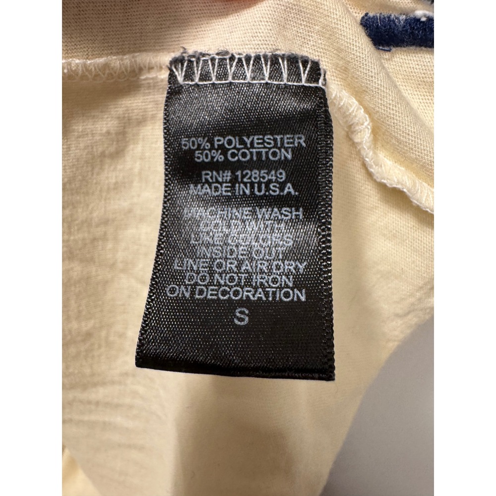 Aviator Nation Rainbow Graphic Cropped T-Shirt Cream Raw Hem Small - Picture 5 of 5